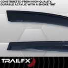 TrailFX Side Window Deflector For Honda CR-V - Low Profile, Fits Front And Rear, Set Of 4 (4269H)