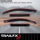 TrailFX Side Window Deflector For Honda Ridgeline - In-Channel, Smoke, Acrylic, Set of 4 (4276IC)