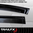 TrailFX Side Window Deflector For Honda CR-V - Low Profile, Set of 4 (4331H)
