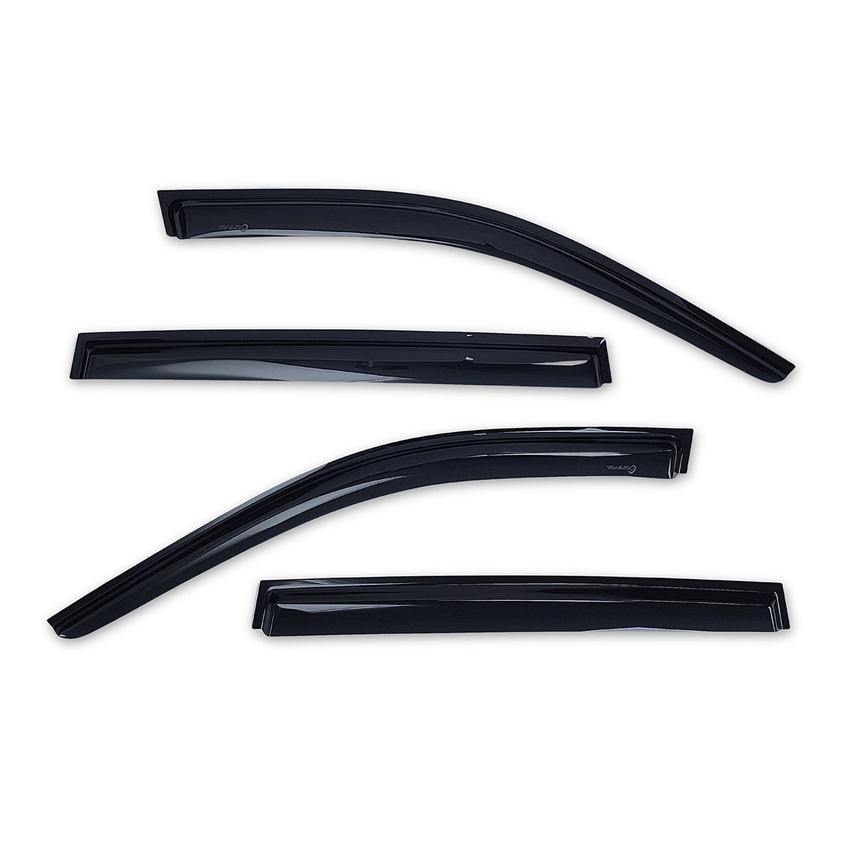 TrailFX Side Window Deflector For Jeep Grand Cherokee - Low Profile, Fits Front And Rear, Set Of 4 (4334H)