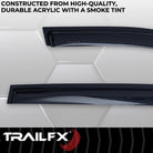TrailFX Side Window Deflector For Jeep Grand Cherokee - Low Profile, Fits Front And Rear, Set Of 4 (4334H)