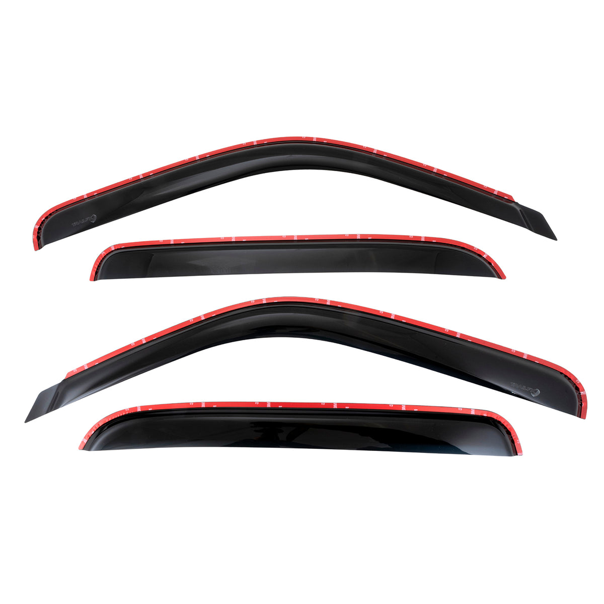TrailFX Side Window Deflector For Cadillac, Chevrolet, GMC Trucks - In-Channel, Smoke, Acrylic, Set of 4 (4355IC)
