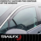 TrailFX Side Window Deflector For Cadillac, Chevrolet, GMC Trucks - In-Channel, Smoke, Acrylic, Set of 4 (4355IC)