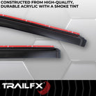 TrailFX Side Window Deflector For Ford F-250 Super Duty, Ford F-350 Super Duty, Ford F-450 Super Duty - In-Channel, Smoke, Acrylic, Set of 4 (4381IC)