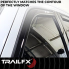 TrailFX Side Window Deflector For Ford F-250 Super Duty, Ford F-350 Super Duty, Ford F-450 Super Duty - In-Channel, Smoke, Acrylic, Set of 4 (4381IC)