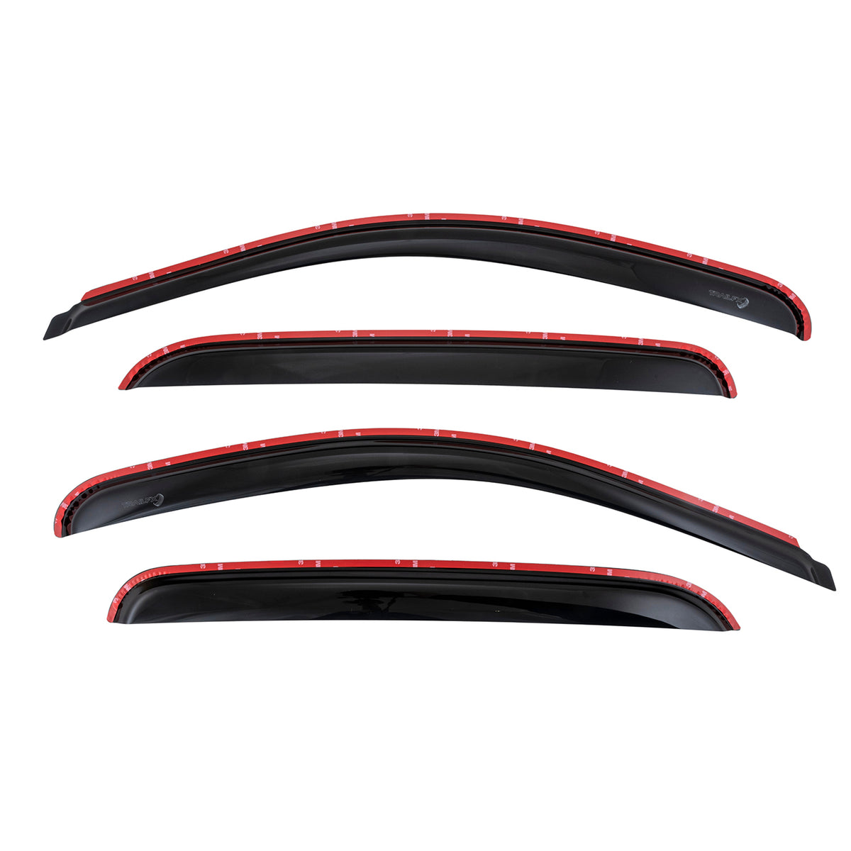 TrailFX Side Window Deflector For Chevrolet, GMC Trucks - In-Channel, Smoke, Acrylic, Set of 4 (4515IC)