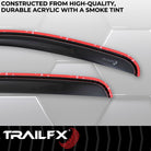 TrailFX Side Window Deflector For Chevrolet, GMC Trucks - In-Channel, Smoke, Acrylic, Set of 4 (4515IC)
