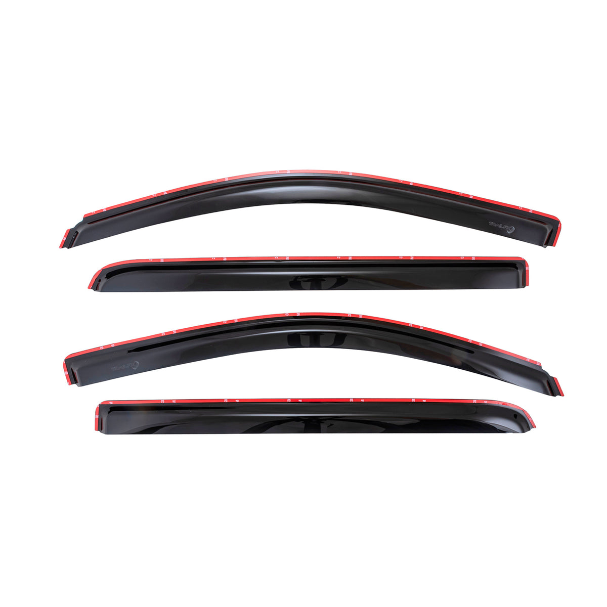 TrailFX Side Window Deflector For Chevrolet, GMC Trucks - In-Channel, Smoke, Acrylic, Set of 4 (4536IC)