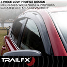 TrailFX Side Window Deflector For Cadillac Escalade, Chevrolet Tahoe, GMC Yukon - Low Profile, Fits Front And Rear, Set Of 4 (4706H)