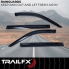 TrailFX Side Window Deflector For Chevrolet Suburban, GMC Yukon XL - Low Profile, Fits Front And Rear, Set Of 4 (4716H)