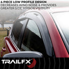 TrailFX Side Window Deflector For Chevrolet Suburban, GMC Yukon XL - Low Profile, Fits Front And Rear, Set Of 4 (4716H)