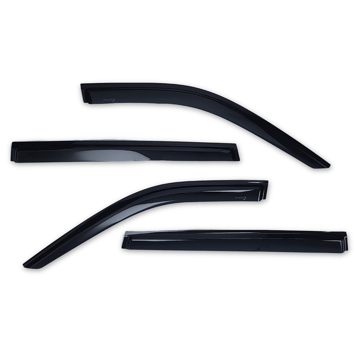 TrailFX Side Window Deflector For Toyota Highlander - Low Profile, Fits Front And Rear, Set Of 4 (4739H)