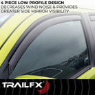 TrailFX Side Window Deflector For Toyota Tacoma - In-Channel, Smoke, Acrylic, Set of 4 (4768IC)