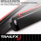 TrailFX Side Window Deflector For Toyota Tacoma - In-Channel, Smoke, Acrylic, Set of 4 (4768IC)