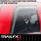 TrailFX Side Window Deflector For Jeep Gladiator, Jeep Wrangler - In-Channel, Smoke, Acrylic, Set of 4 (4811IC)