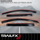 TrailFX Side Window Deflector For GMC Terrain - In-Channel, Smoke, Acrylic, Set of 4 (4812IC)