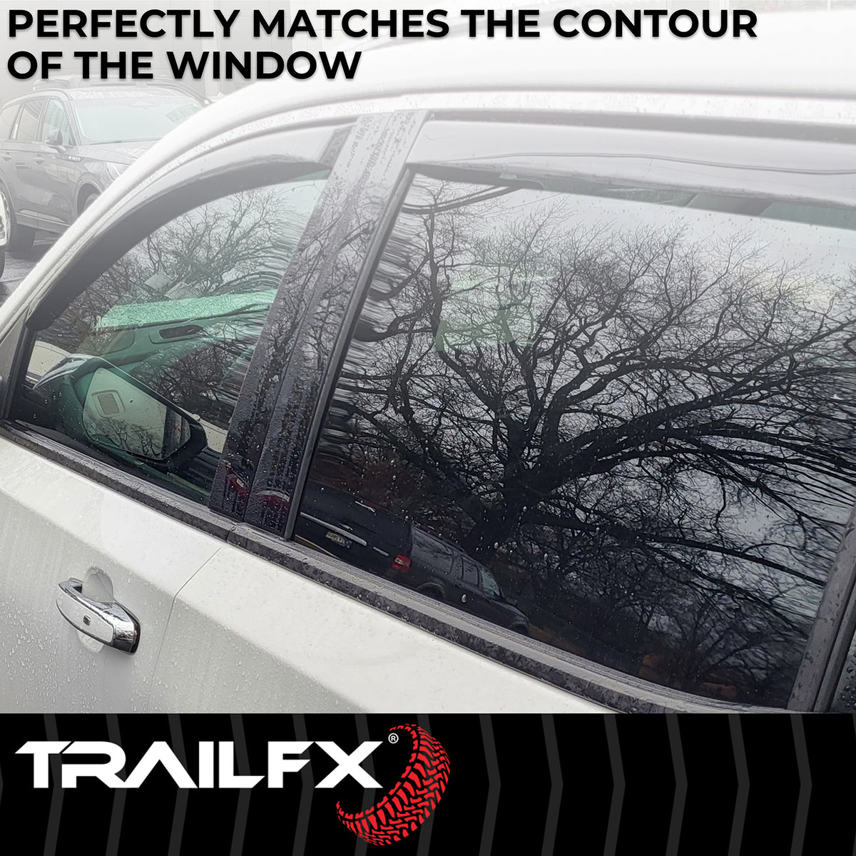 TrailFX Side Window Deflector For GMC Terrain - In-Channel, Smoke, Acrylic, Set of 4 (4812IC)