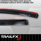 TrailFX Side Window Deflector For GMC Terrain - In-Channel, Smoke, Acrylic, Set of 4 (4812IC)