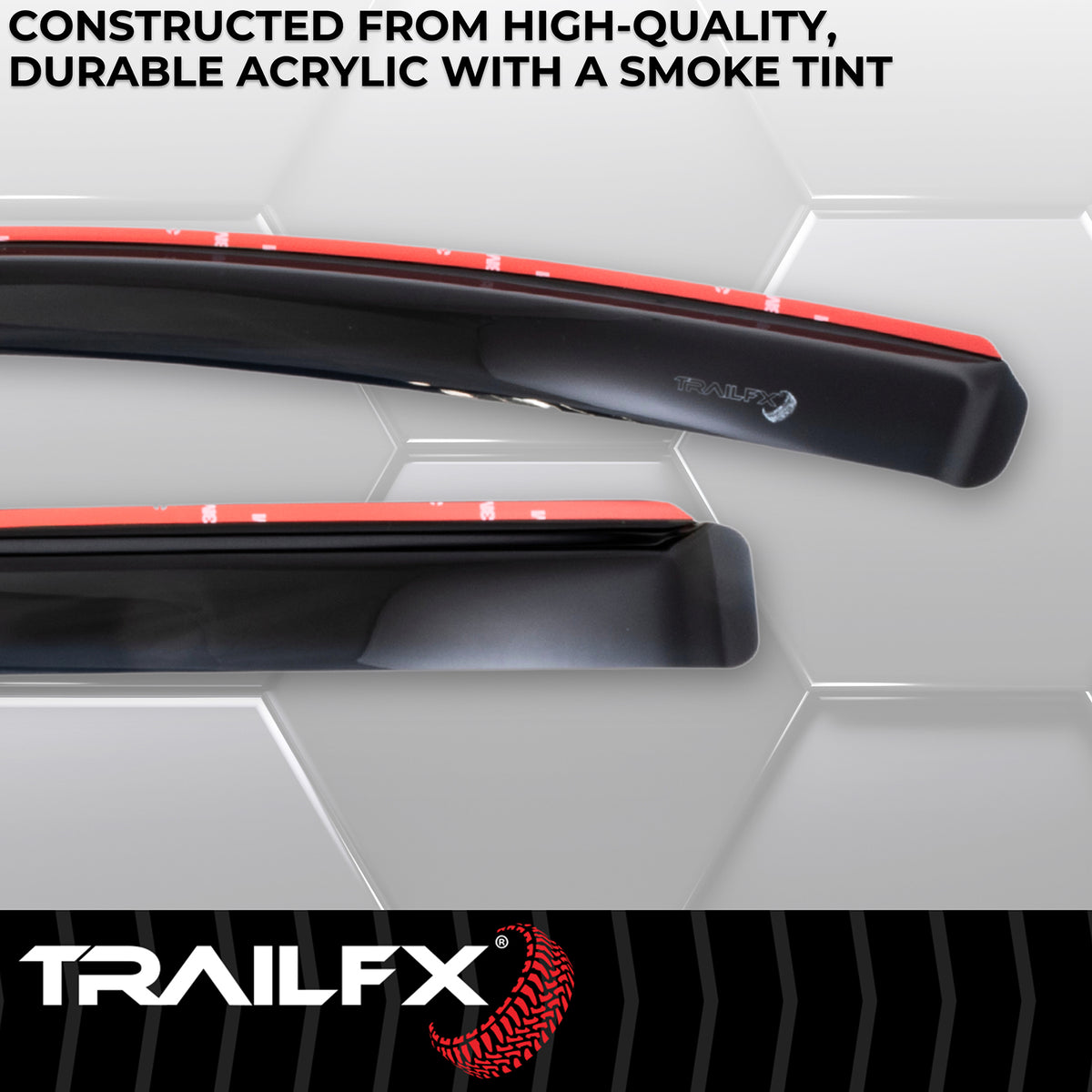 TrailFX Side Window Deflector For GMC Terrain - In-Channel, Smoke, Acrylic, Set of 4 (4812IC)