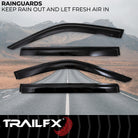 TrailFX Side Window Deflector For Toyota Tundra - Low Profile, Fits Front And Rear, Set Of 4 (4888H)