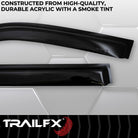TrailFX Side Window Deflector For Toyota Tundra - Low Profile, Fits Front And Rear, Set Of 4 (4888H)