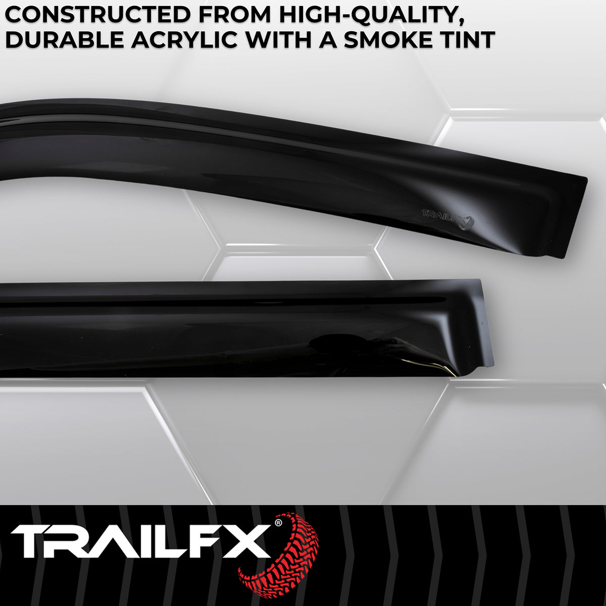 TrailFX Side Window Deflector For Toyota Tundra - Low Profile, Fits Front And Rear, Set Of 4 (4888H)