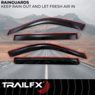 TrailFX Side Window Deflector For Toyota Tundra - In-Channel, Smoke, Acrylic, Set of 4 (4888IC)