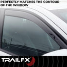 TrailFX Side Window Deflector For Toyota Tundra - In-Channel, Smoke, Acrylic, Set of 4 (4888IC)