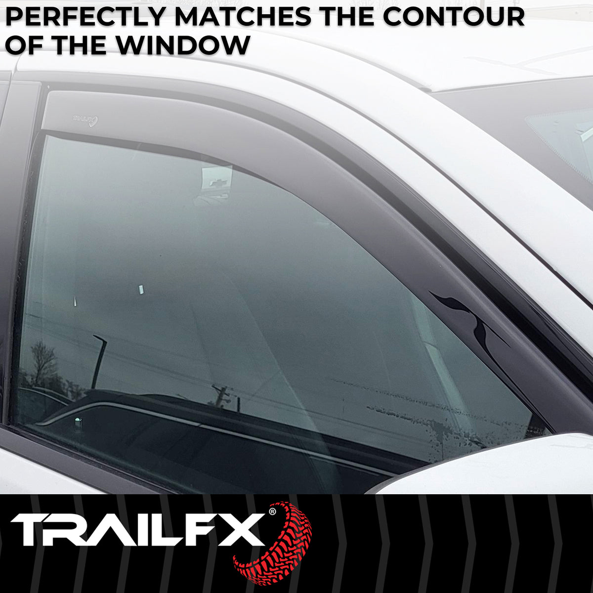 TrailFX Side Window Deflector For Toyota Tundra - In-Channel, Smoke, Acrylic, Set of 4 (4888IC)