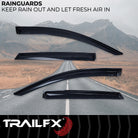 TrailFX Side Window Deflector For Ford Edge - Low Profile, Fits Front And Rear, Set Of 4 (4930H)