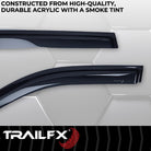 TrailFX Side Window Deflector For Ford Edge - Low Profile, Fits Front And Rear, Set Of 4 (4930H)