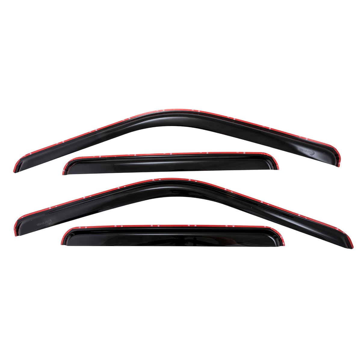 TrailFX Side Window Deflector For Ford Trucks - In-Channel, Smoke, Acrylic, Set of 4 (4953IC)