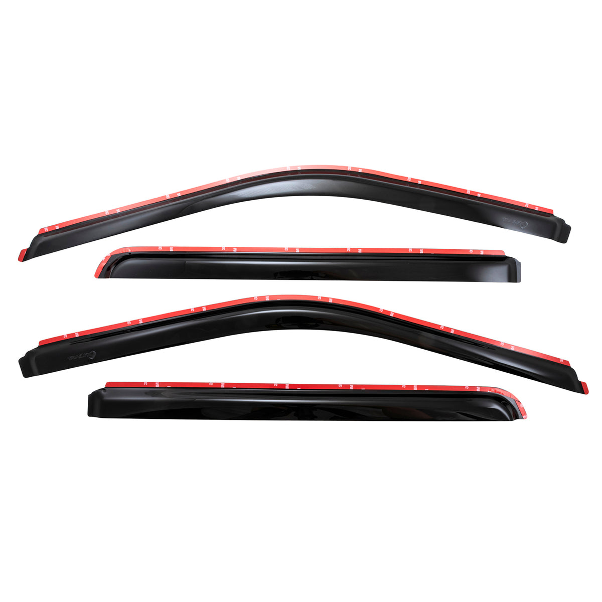 TrailFX Side Window Deflector For Ford F-150 - In-Channel, Smoke, Acrylic, Set of 4 (4975IC)