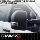 TrailFX Side Window Deflector For Ford F-150 - In-Channel, Smoke, Acrylic, Set of 4 (4975IC)