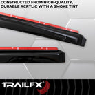 TrailFX Side Window Deflector For Ford F-150 - In-Channel, Smoke, Acrylic, Set of 4 (4975IC)