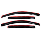TrailFX Side Window Deflector For Nissan TITAN, Nissan TITAN XD - In-Channel, Smoke, Acrylic, Set of 4 (4977IC)