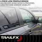 TrailFX Side Window Deflector For Nissan TITAN, Nissan TITAN XD - In-Channel, Smoke, Acrylic, Set of 4 (4977IC)
