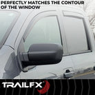 TrailFX Side Window Deflector For Nissan TITAN, Nissan TITAN XD - In-Channel, Smoke, Acrylic, Set of 4 (4977IC)