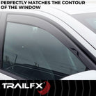 TrailFX Side Window Deflector For Chevrolet Colorado, GMC Canyon - In-Channel, Smoke, Acrylic, Set of 4 (4995IC)