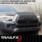 TrailFX Hood Deflector For Ford Trucks - Wrap-Around Smoke Acrylic (5727H)
