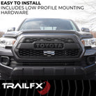 TrailFX Hood Deflector For Ford Trucks - Wrap-Around Smoke Acrylic (5727H)