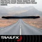 TrailFX Hood Deflector For Chevrolet Trucks - Wrap-Around Smoke Acrylic (8489H)