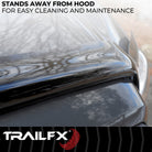 TrailFX Hood Deflector For Chevrolet Silverado 1500 - Wrap-Around Smoke Acrylic (8702H)