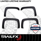 TrailFX Fender Flare For Chevrolet Silverado 1500, Chevrolet Silverado 2500 HD, Chevrolet Silverado 3500 HD - Black Smooth Paintable Finish, Extended Tire Coverage, With (TFC3001OE)