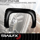 TrailFX Fender Flare For Chevrolet Silverado 1500, Chevrolet Silverado 2500 HD, Chevrolet Silverado 3500 HD - Injected Polypropylene, With Polished Stainless And Black (TFC3001S)
