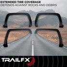 TrailFX Fender Flare For Chevrolet Trucks - Black Smooth Paintable Finish, Extended Tire Coverage, With (TFC3002OE)