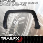 TrailFX Fender Flare For Chevrolet Trucks - Black Smooth Paintable Finish, Extended Tire Coverage, With (TFC3002OE)