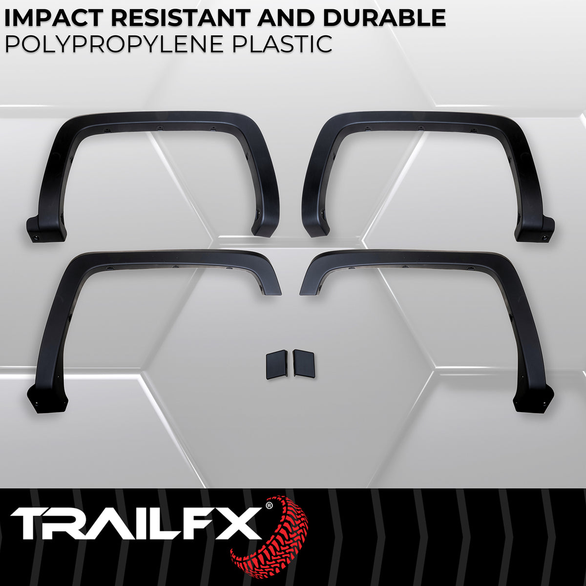 TrailFX Fender Flare For Chevrolet Trucks - Black Smooth Paintable Finish, Extended Tire Coverage, With (TFC3002OE)