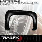 TrailFX Fender Flare For Chevrolet Silverado 1500 - Injected Polypropylene, With Polished Stainless And Black (TFC3003S)