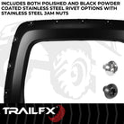 TrailFX Fender Flare For Chevrolet Silverado 1500 - Injected Polypropylene, With Polished Stainless And Black (TFC3003S)